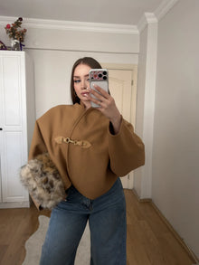 Delilah Suede Jacket in Camel