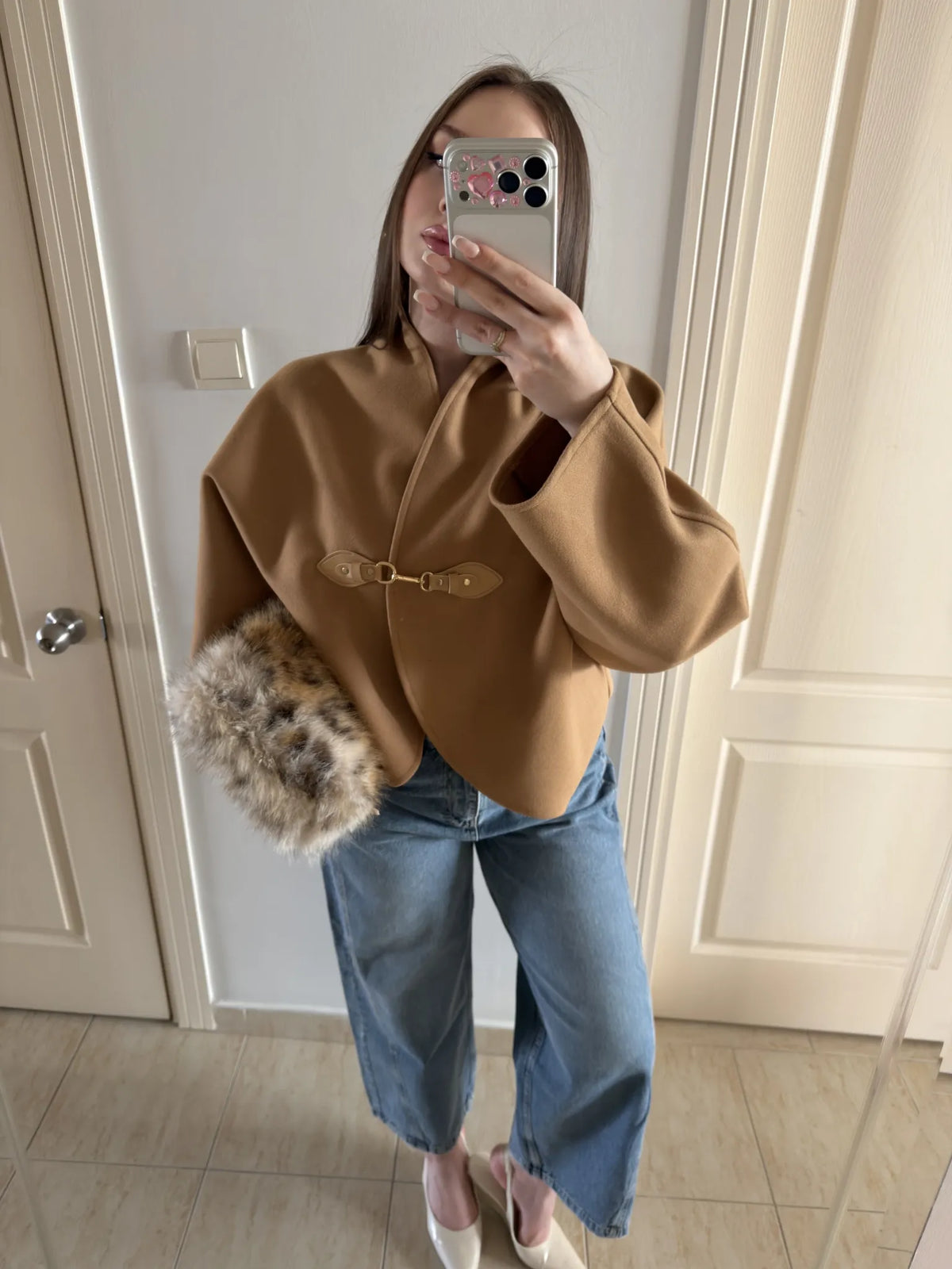 Delilah Suede Jacket in Camel