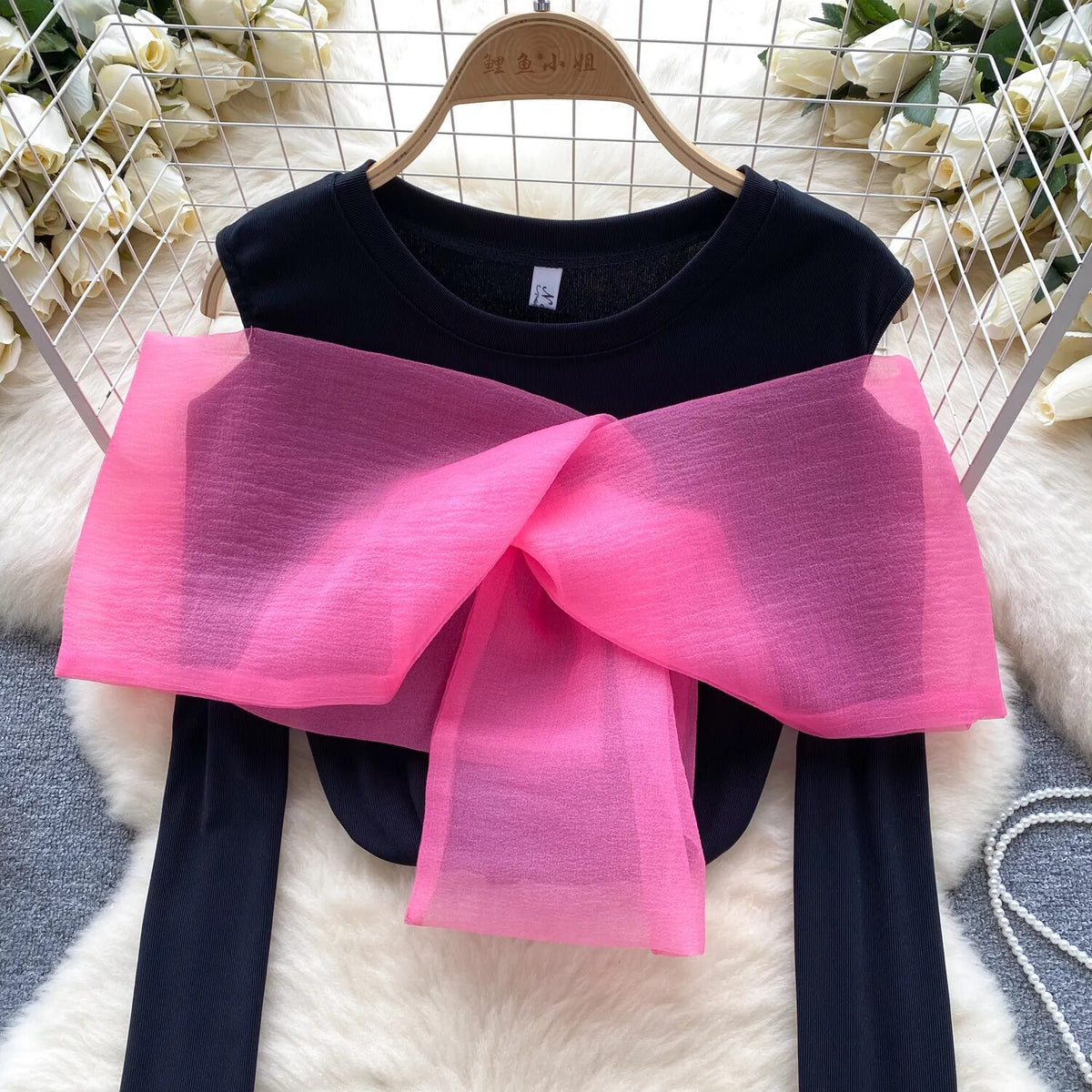 Margerine Luxury Knit Top with Bow Detailing