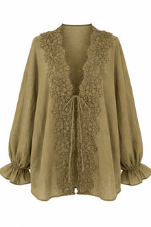 Julie Lace Kimono with Balloon Sleeves