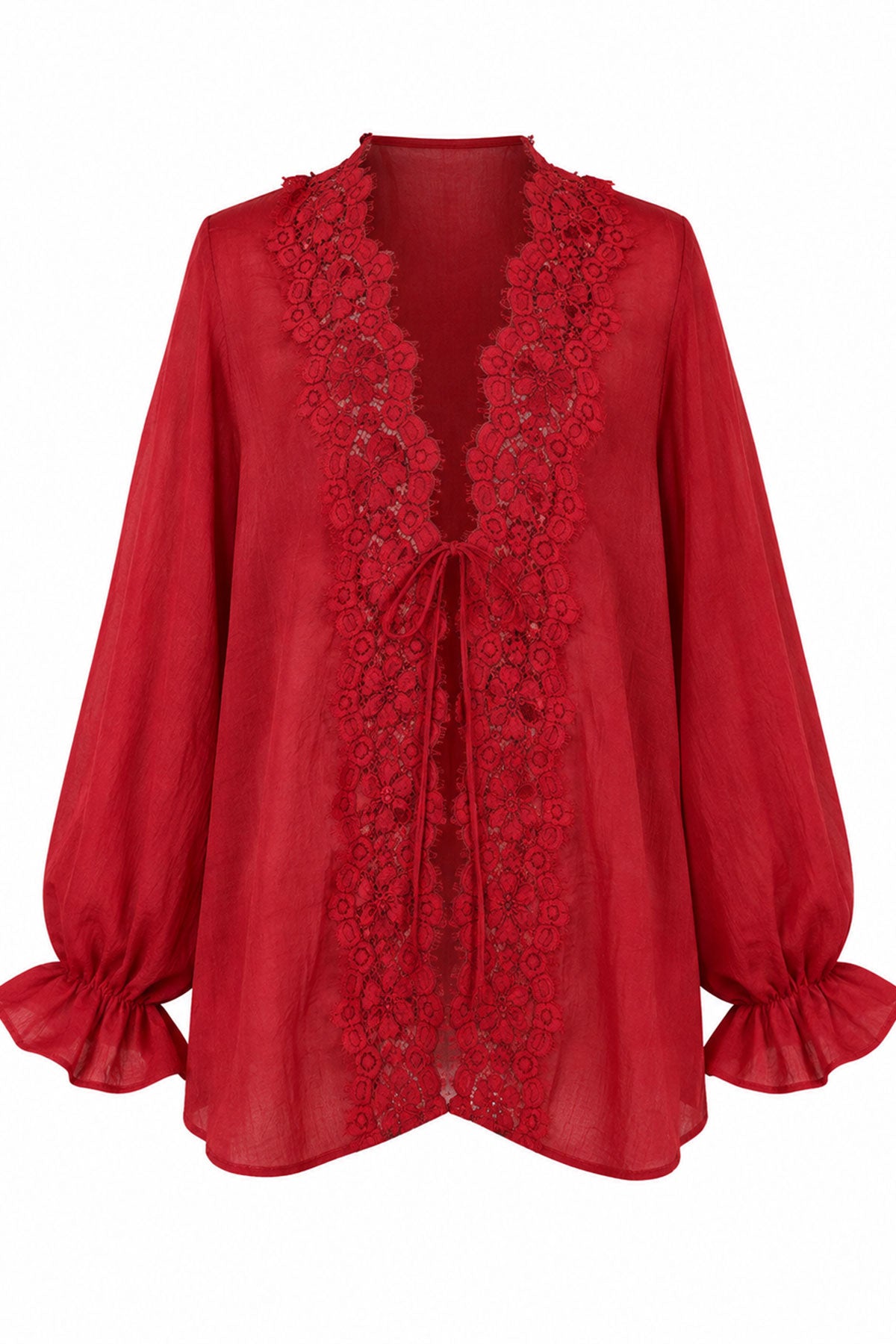 Julie Lace Kimono with Balloon Sleeves