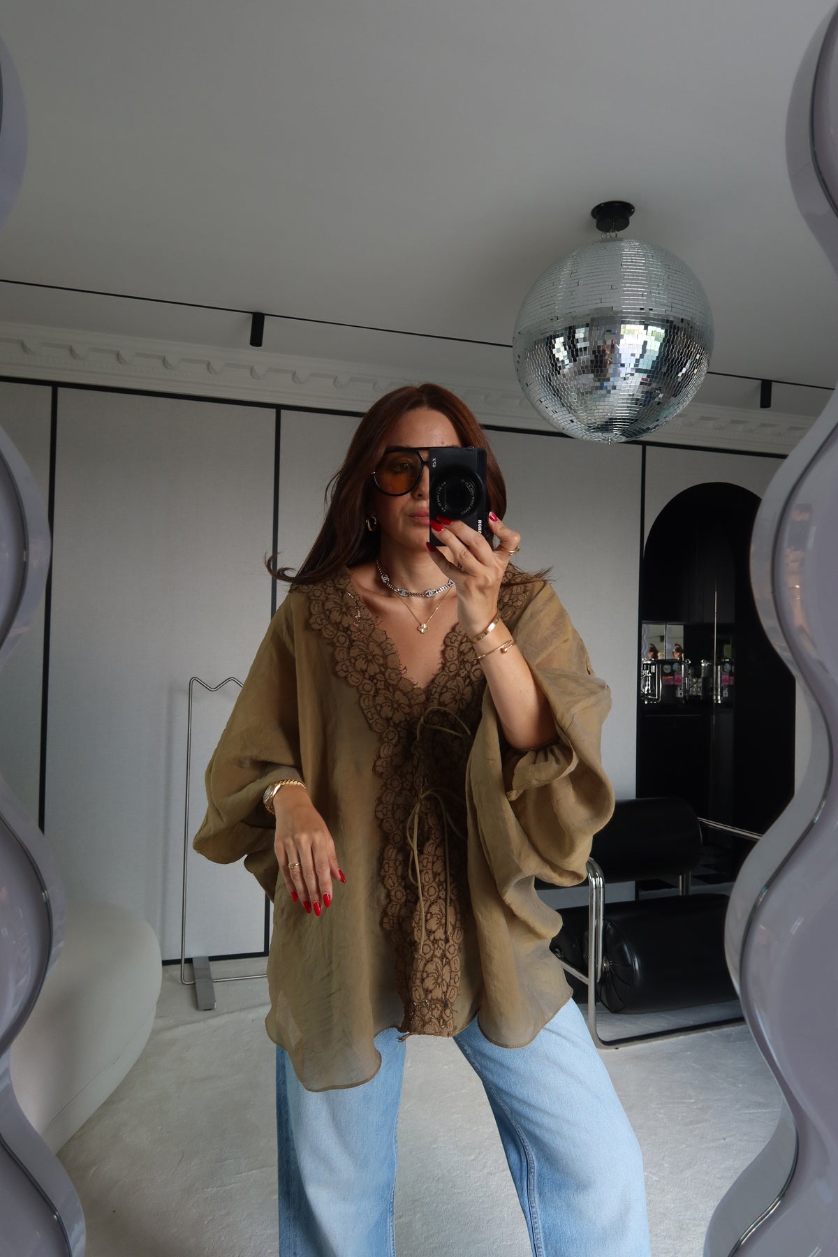 Julie Lace Kimono with Balloon Sleeves