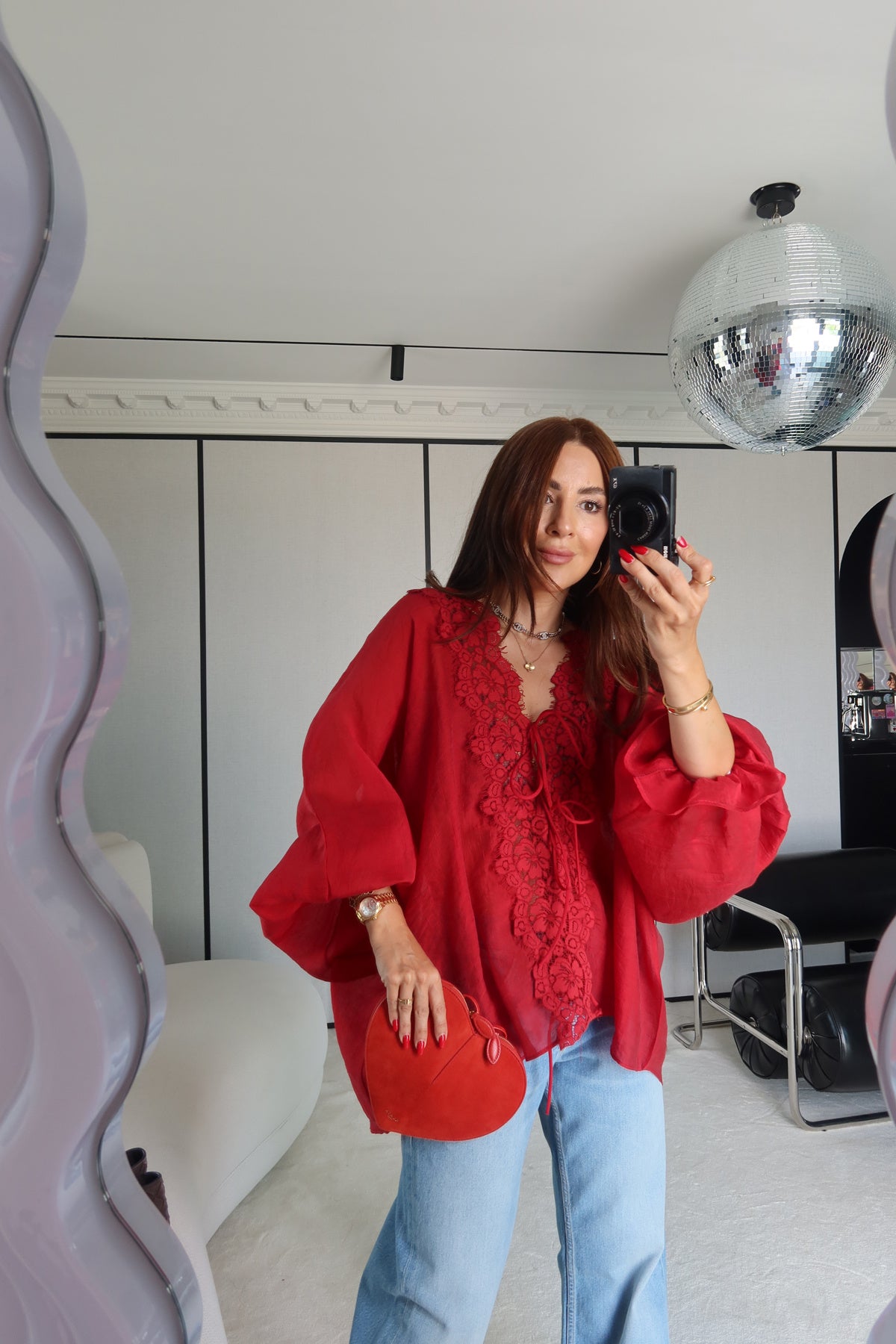 Julie Lace Kimono with Balloon Sleeves