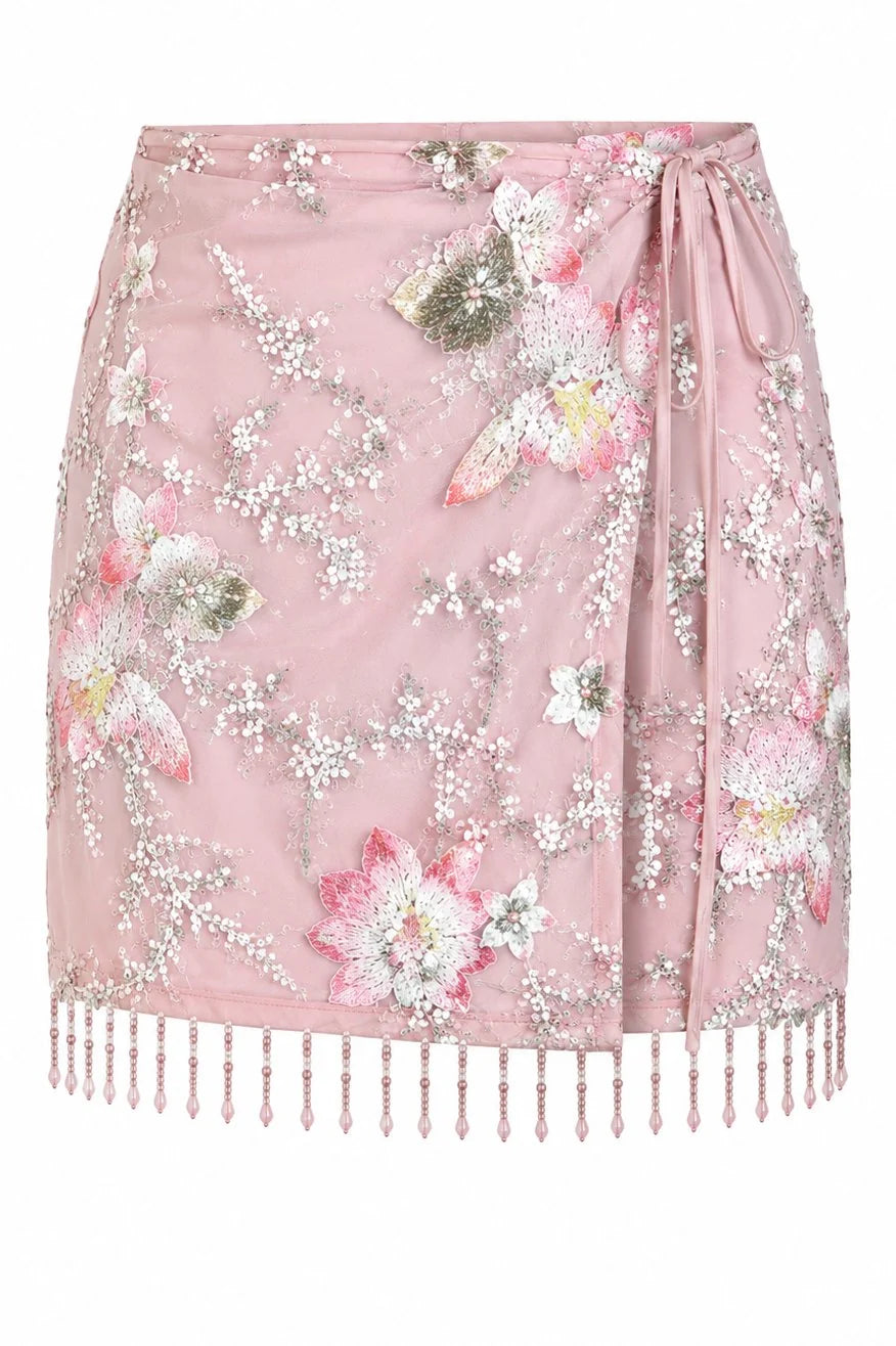 Panache Wrap Around Sequined Skirt