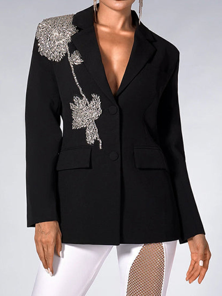Barbella Embellished Patchwork Blazer