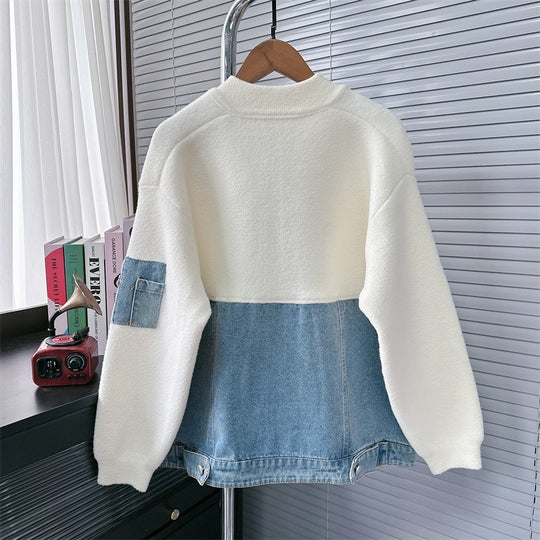 Serra Denim Patchwork Cardigan