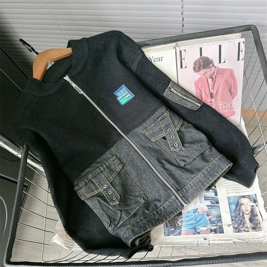 Serra Denim Patchwork Cardigan