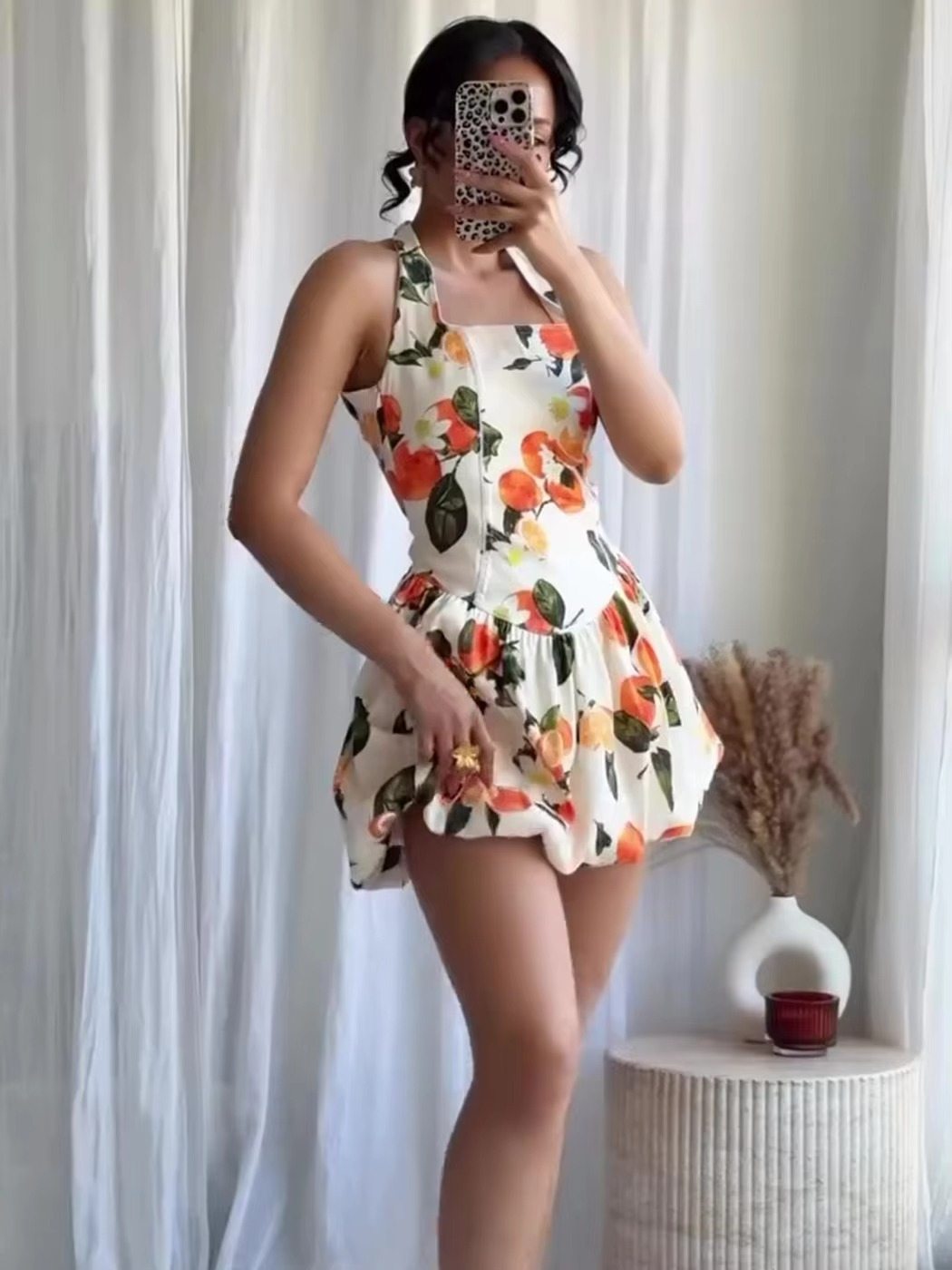 Limoncello Printed Mini Dress
