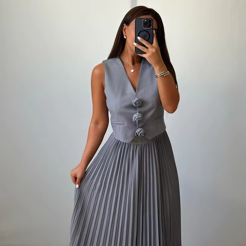 Helena Luxe Vest Suit With Skirt