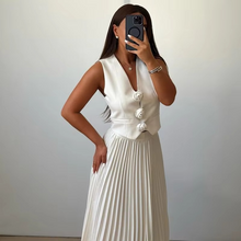 Helena Luxe Vest Suit With Skirt