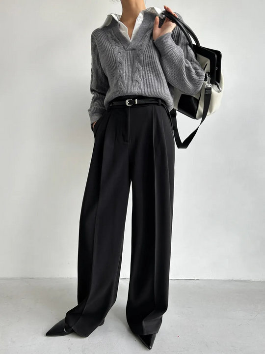 Ambre Statement Shirt with Attached Sweater