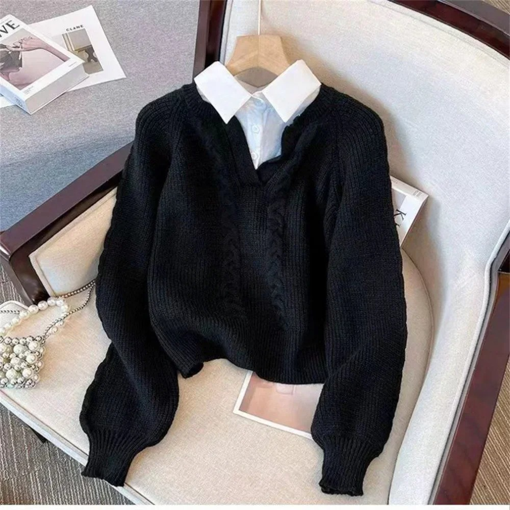 Ambre Statement Shirt with Attached Sweater