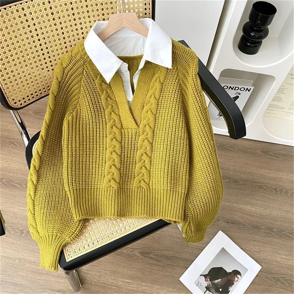 Ambre Statement Shirt with Attached Sweater