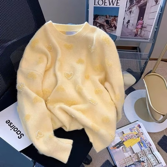 Rosie 3D pearl Detailing Sweaters