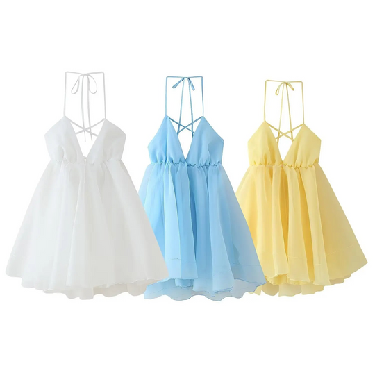 Lara Flounced Mini Dress