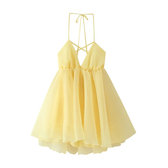 Lara Flounced Mini Dress