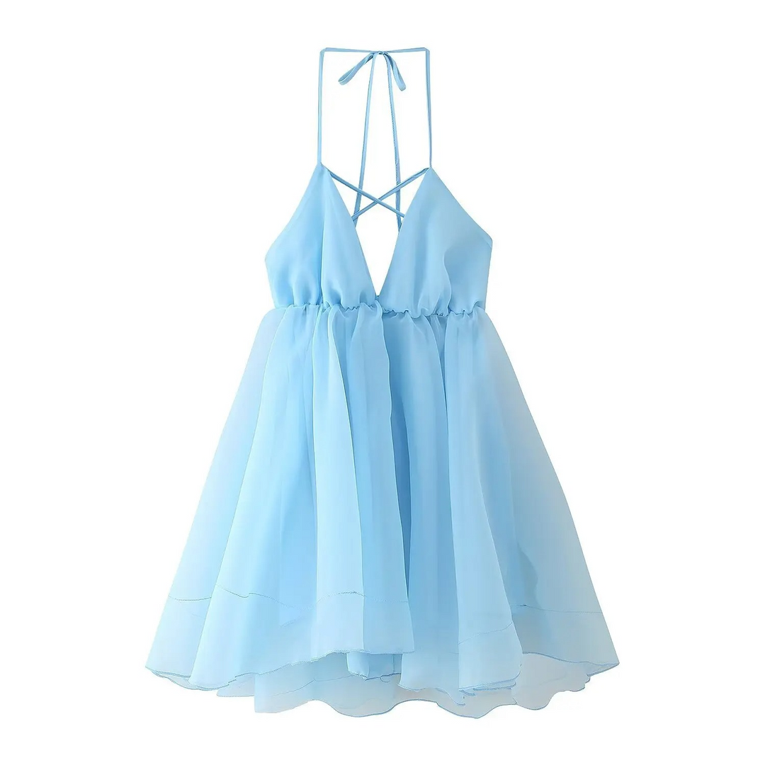 Lara Flounced Mini Dress