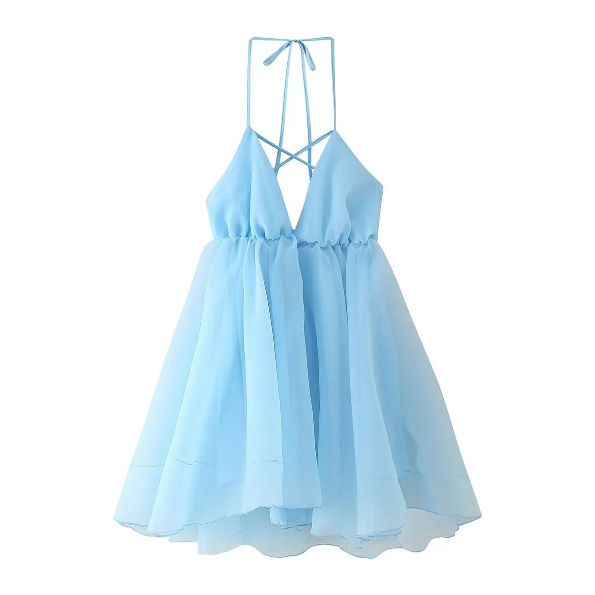 Lara Flounced Mini Dress