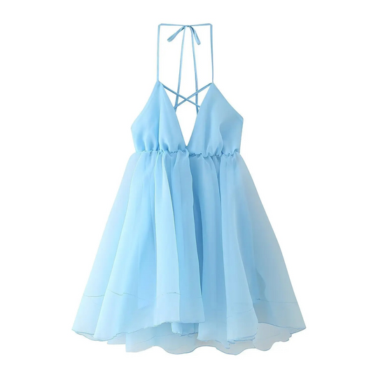 Lara Flounced Mini Dress