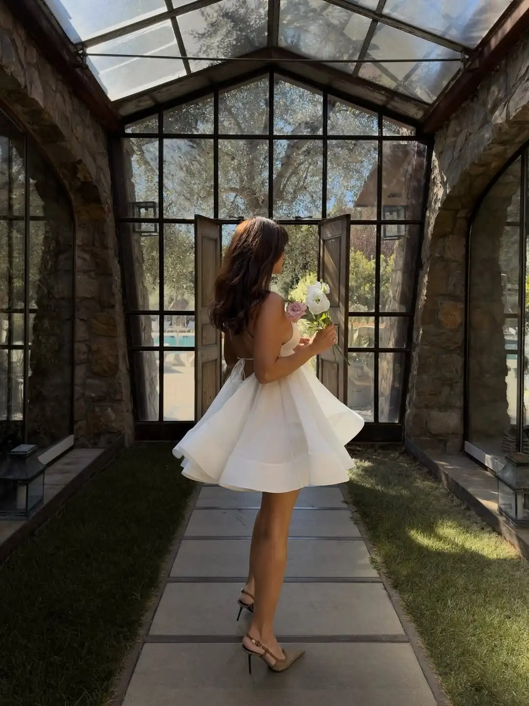 Lara Flounced Mini Dress