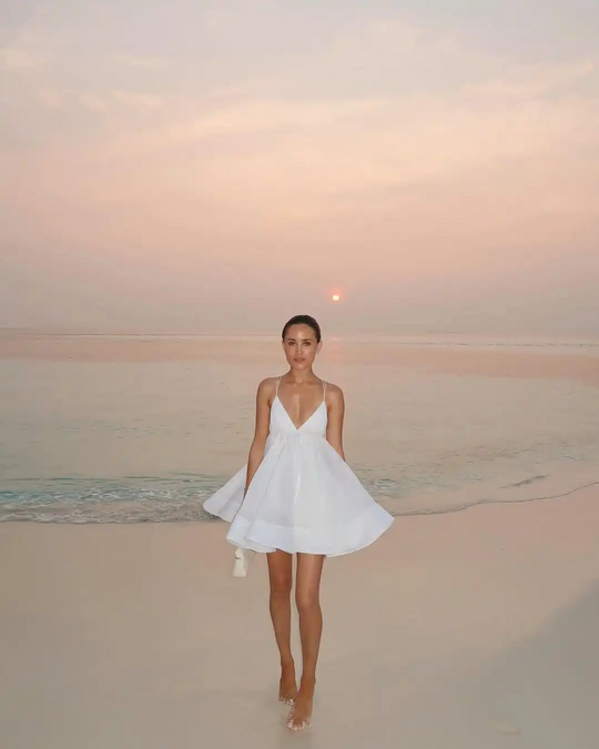 Lara Flounced Mini Dress