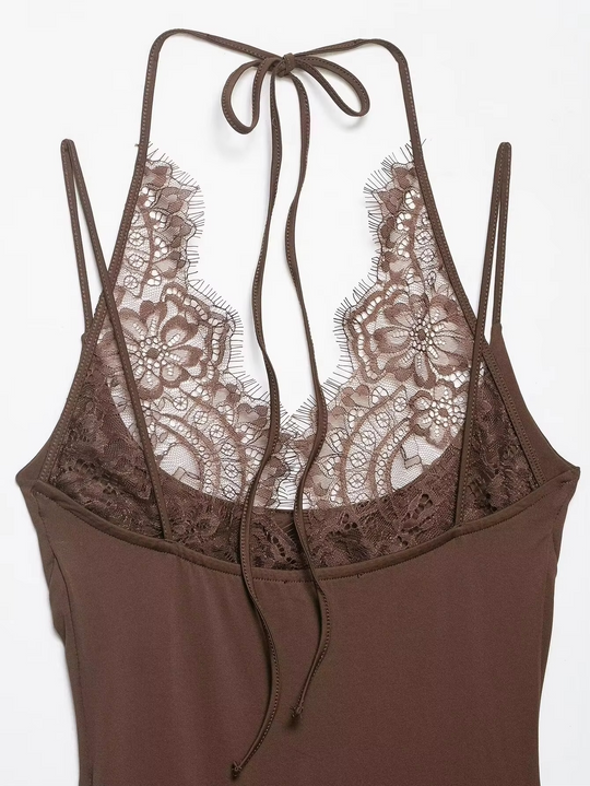 Demi Lace Trim Bodysuit