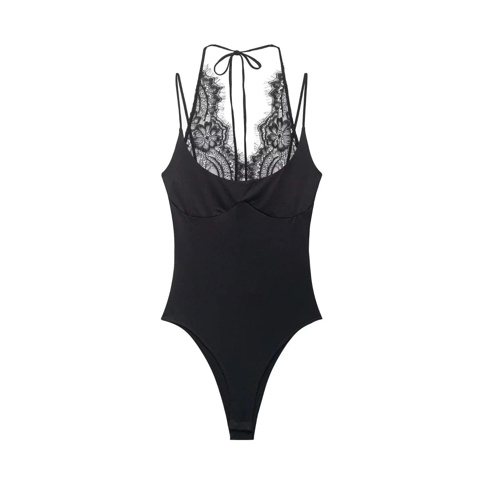 Demi Lace Trim Bodysuit