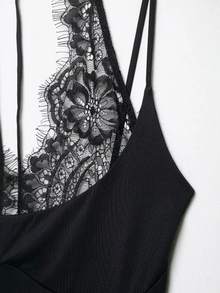 Demi Lace Trim Bodysuit