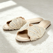 Serena Faux Pearl Applique Flats