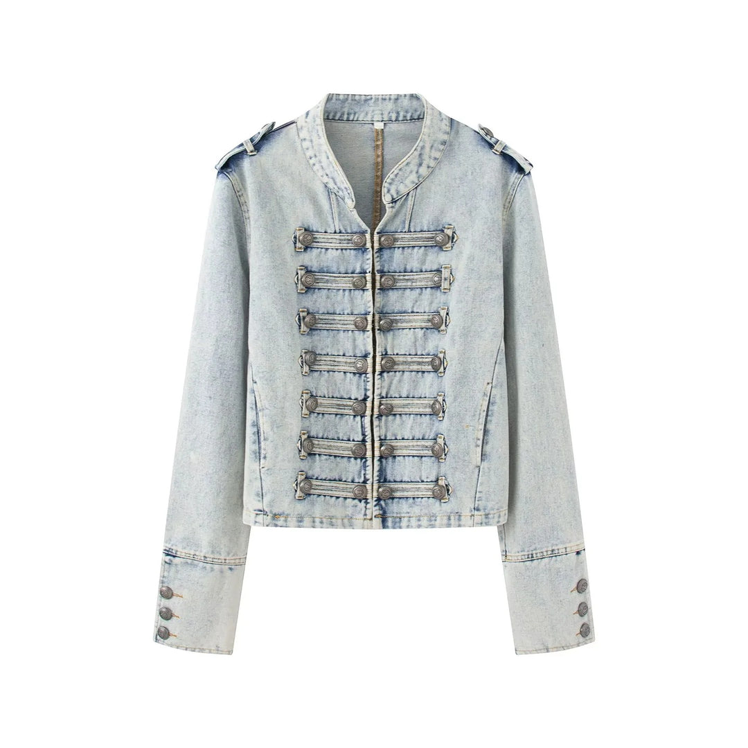 Alison Cropped Vintage Denim Jacket