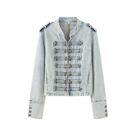 Alison Cropped Vintage Denim Jacket