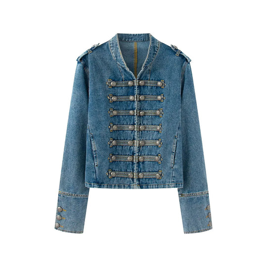 Alison Cropped Vintage Denim Jacket