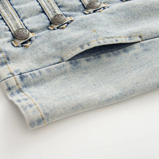 Alison Cropped Vintage Denim Jacket