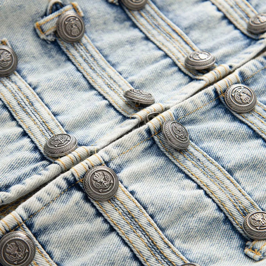 Alison Cropped Vintage Denim Jacket