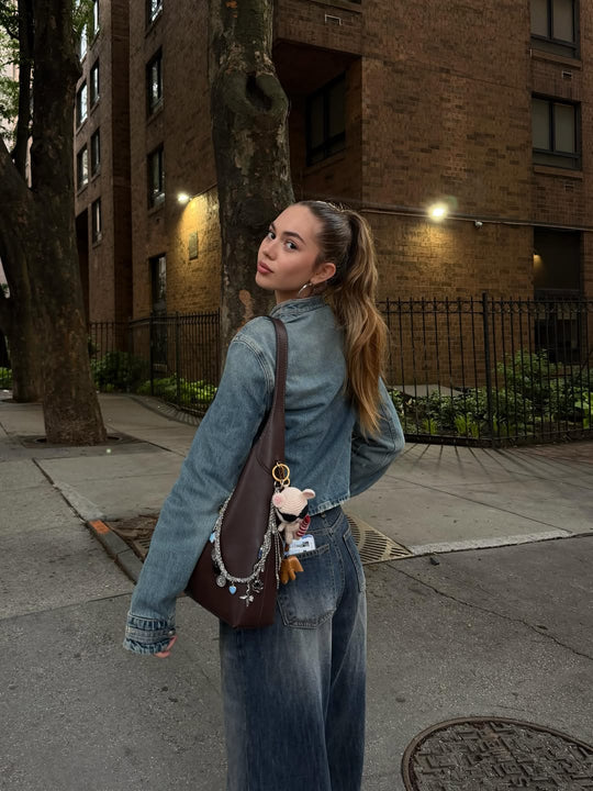 Alison Cropped Vintage Denim Jacket