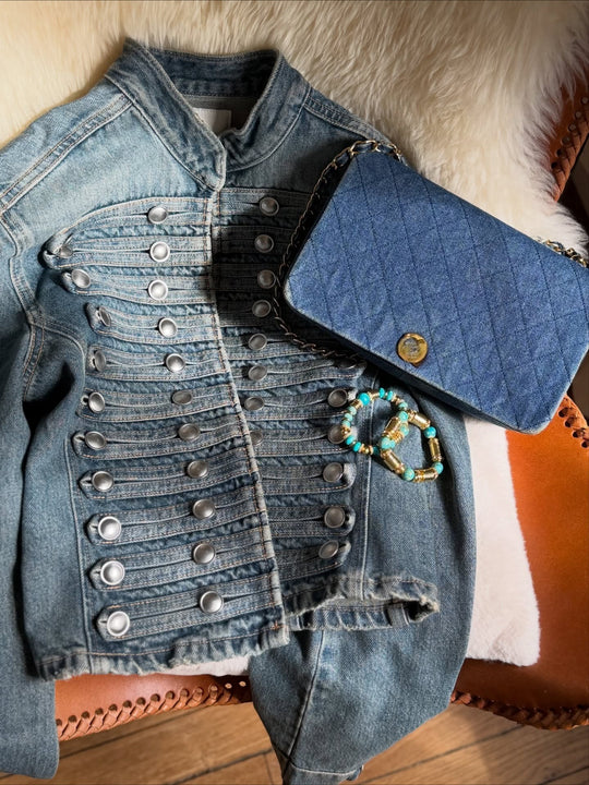 Alison Cropped Vintage Denim Jacket