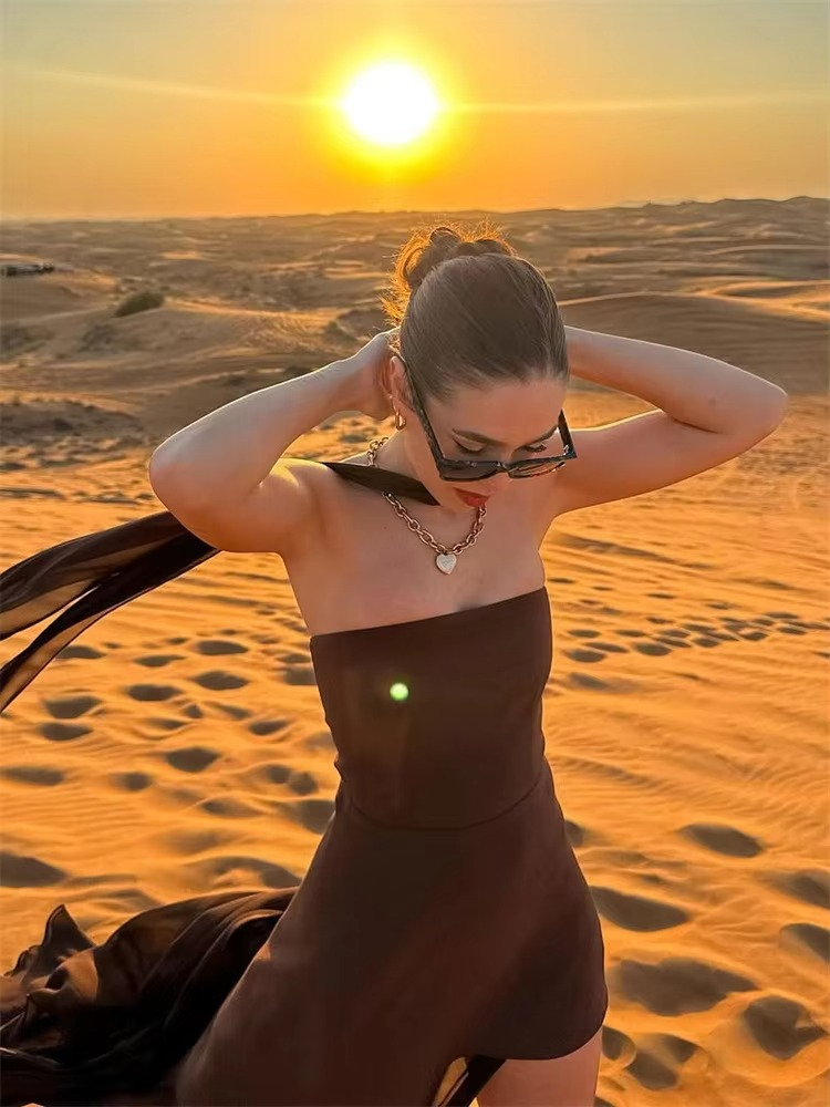 Josephine Mesh Dress with Scarf