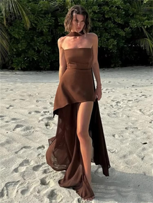 Josephine Mesh Dress with Scarf