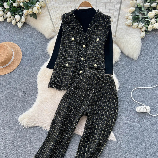 Paisley Tweed Three Piece Luxury TrackSets