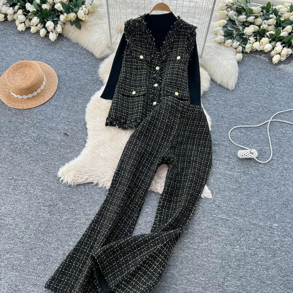 Paisley Tweed Three Piece Luxury TrackSets