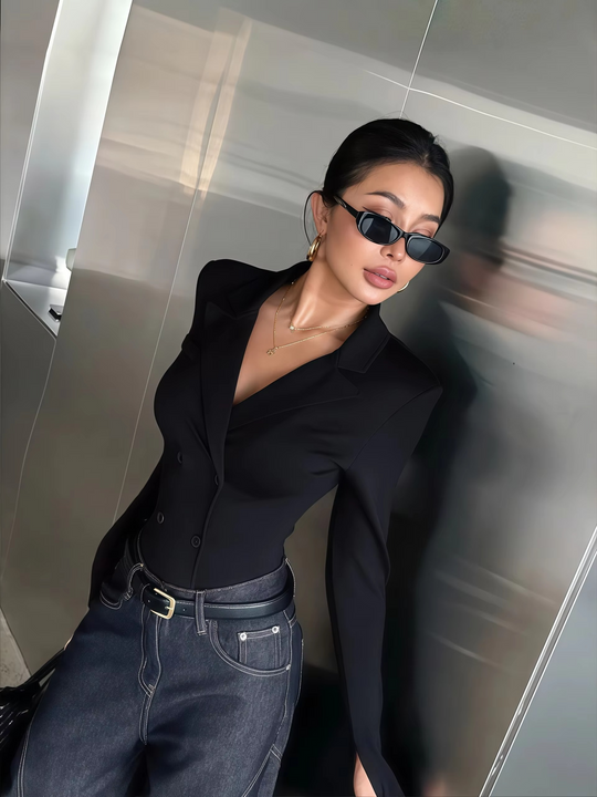 Amelia Collared Bodysuit