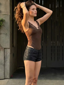 Demi Lace Trim Bodysuit