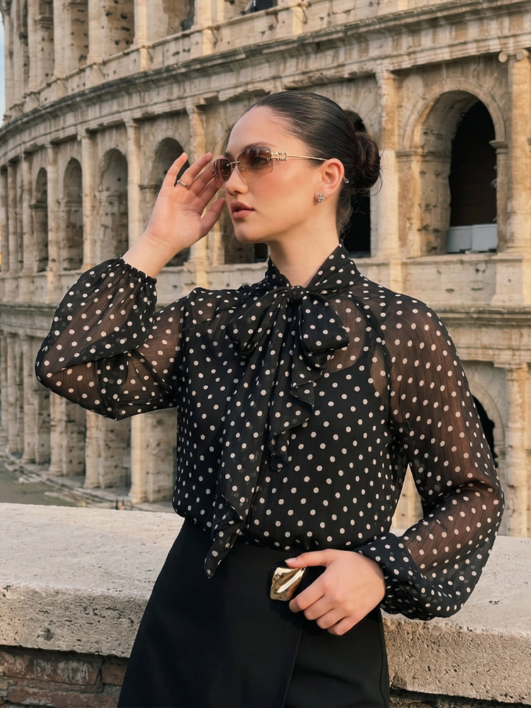 Gabriella Polka Dot Blouse