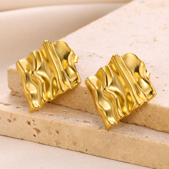 Luna Geometric Anti Tarnish Studs