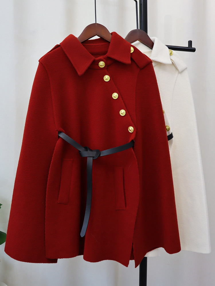 Leslie Buttoned Woolen Cover Up