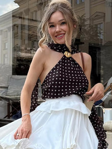 Aspen Top With Attached Scarf