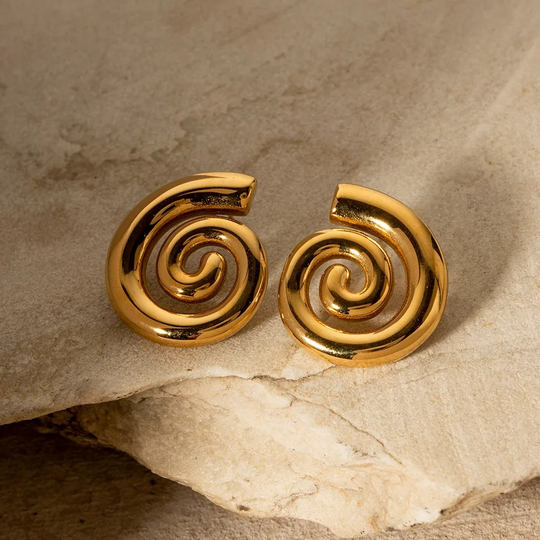 Luna Spiral Anti Tarnish Studs