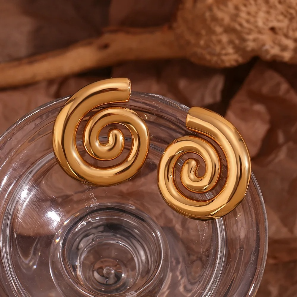 Luna Spiral Anti Tarnish Studs