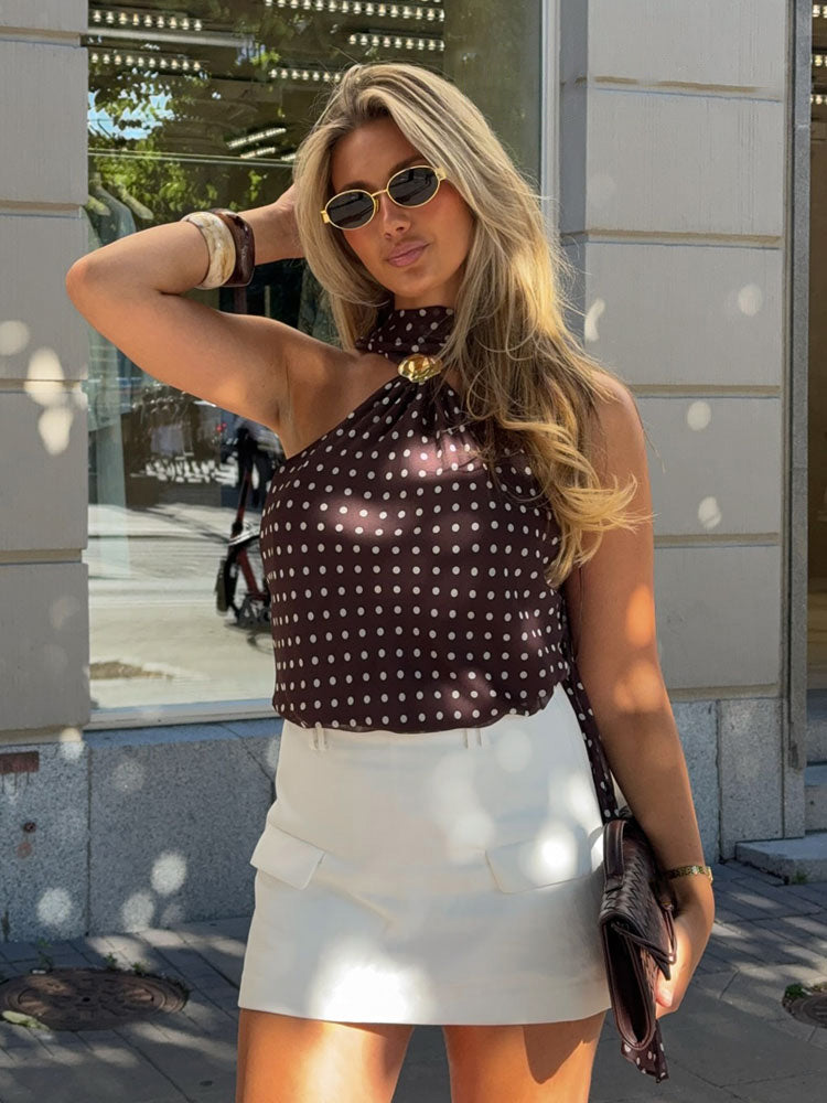 Aspen Top With Attached Scarf