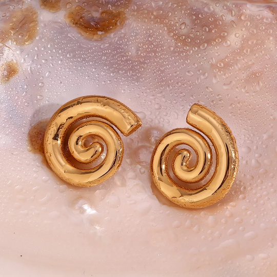 Luna Spiral Anti Tarnish Studs